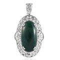 Karis Green Aventurine 24.40 ctw Pendant without Chain in Platinum Bond - Sticky add to cart bar