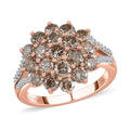 LUXORO 10K Yellow Gold Natural Champagne Diamond and Diamond Cluster Ring (Size 10.0) 3.20 Grams 2.00 ctw - Sticky add to cart bar