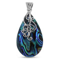 Abalone Shell Pear Drop Pendant without Chain in Sterling Silver - Sticky add to cart bar