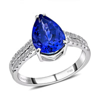 Certified and Appraised RHAPSODY 950 Platinum AAAA Tanzanite and E-F VS Diamond Ring (Size 8.0) 5.50 Grams 3.60 ctw