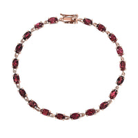 Luxoro 10K Rose Gold AAA Morro Redondo Pink Tourmaline Bracelet (6.50 In) 5.00 ctw