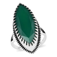 Artisan Crafted Verde Onyx Solitaire Ring in Sterling Silver (Size 10.0) 14.60 ctw