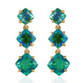 Peacock Quartz (Triplet) Dangle Earrings in Vermeil Yellow Gold Over Sterling Silver 10.65 ctw - Sticky add to cart bar