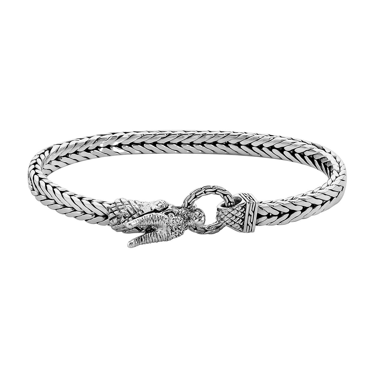 Bali Legacy Sterling Silver Dragon Bracelet (6.50 In) 32.75 Grams