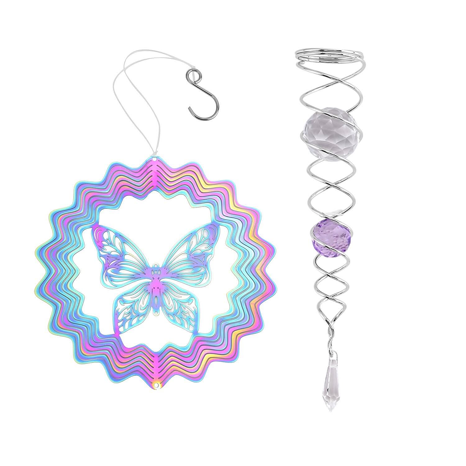 Stainless Steel Butterfly Wind Spinner (6")
