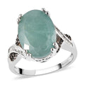 Grandidierite, Natural Champagne and White Diamond Ring in Platinum Over Sterling Silver 6.25 ctw - Sticky add to cart bar