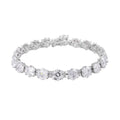 Lustro Stella Finest CZ Tennis Bracelet in Platinum Over Sterling Silver (6.50 In) 35.80 ctw - Sticky add to cart bar