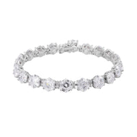 Lustro Stella Finest CZ Tennis Bracelet in Platinum Over Sterling Silver (6.50 In) 35.80 ctw