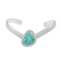 Santa Fe Style Kingman Turquoise Bracelet in Sterling Silver (7.00 In) 7.00 ctw - Sticky add to cart bar