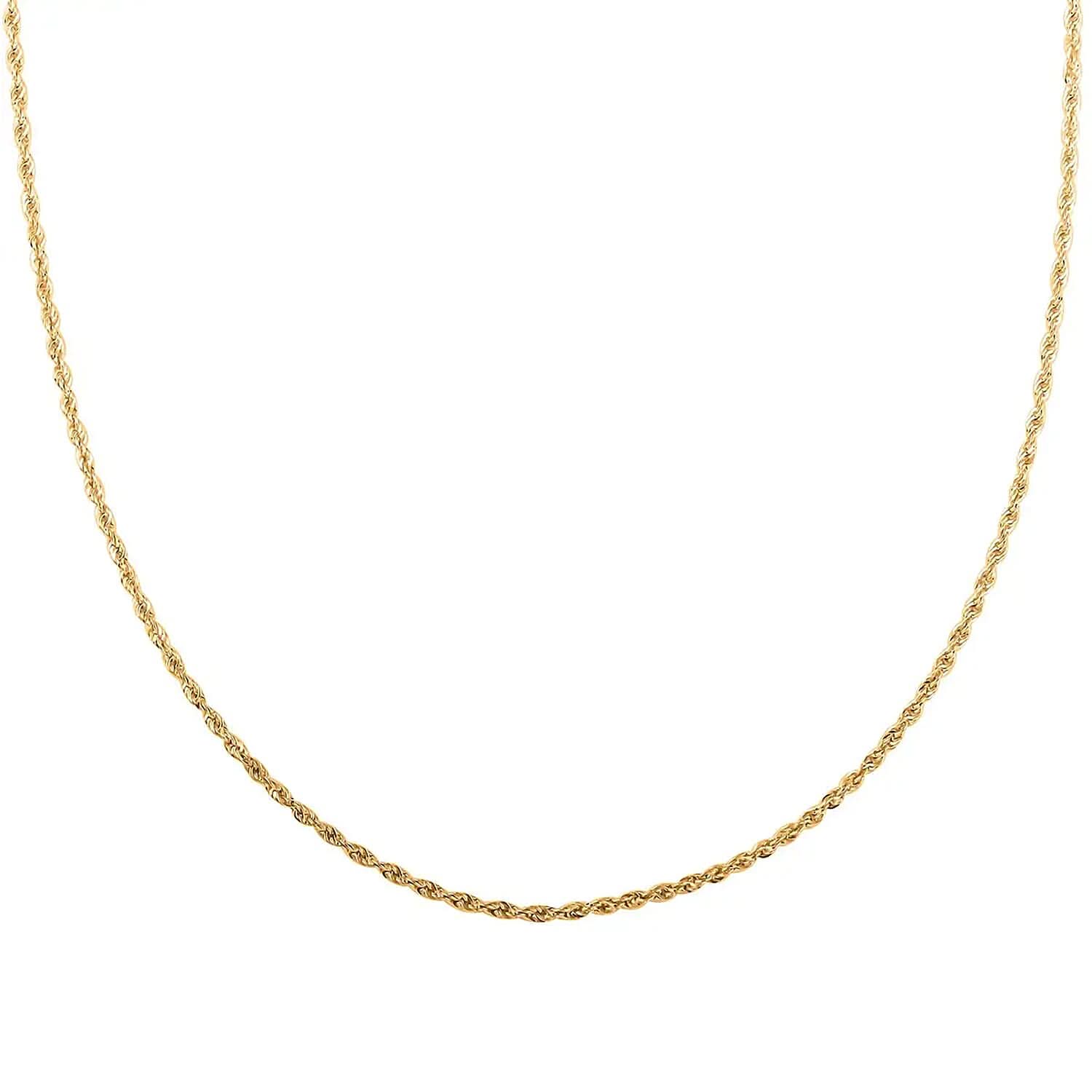 10K Yellow Gold 6.5mm Rope Necklace 18 Inches 15.30 Grams