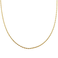10K Yellow Gold 6.5mm Rope Necklace 18 Inches 15.30 Grams