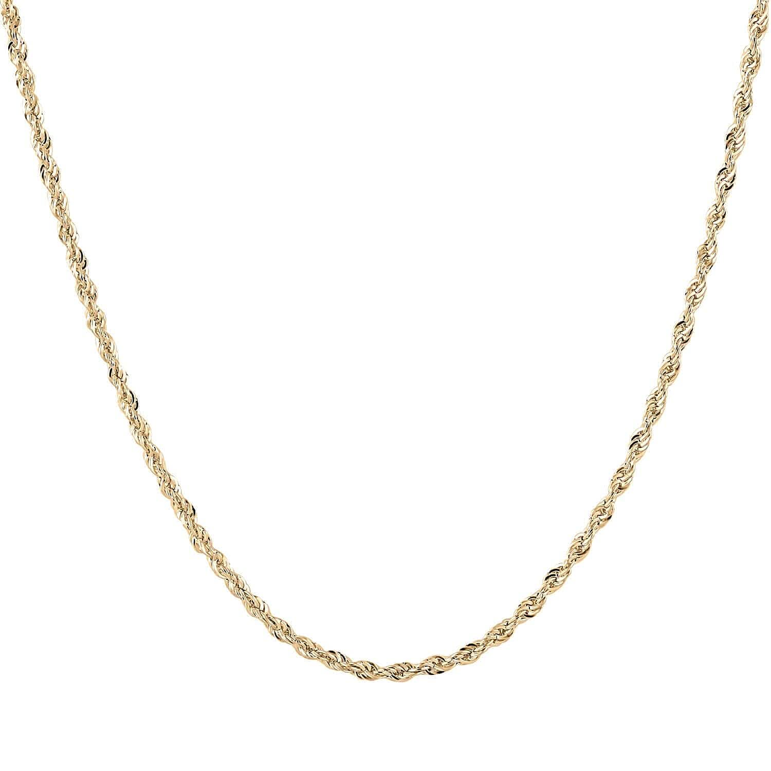 10K Yellow Gold 6.5mm Rope Necklace 20 Inches 17 Grams