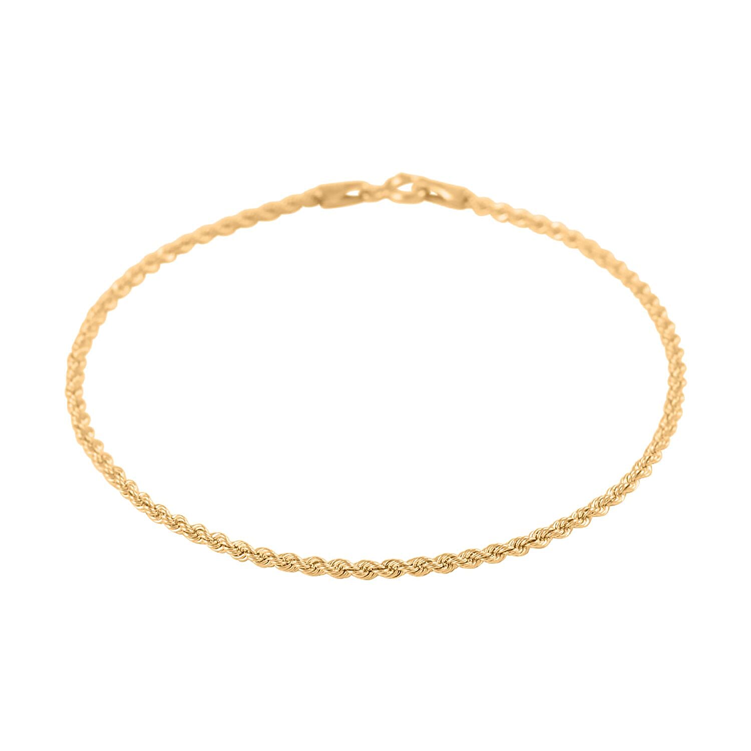 10K Yellow Gold 1.6mm Quint Rope Bracelet