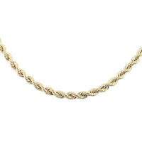 10K Yellow Gold 1.6mm Quint Rope Chain Necklace 22 Inches 1.60 Grams