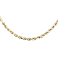 10K Yellow Gold 1.6mm Quint Rope Chain Necklace 24 Inches 1.80 Grams