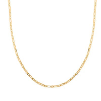 14K Yellow Gold 3MM Polished Figaro Paperclip Necklace 20 Inches 5.40 Grams