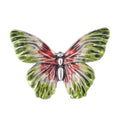 Red and Green Enameled Butterfly Brooch in Silvertone - Sticky add to cart bar