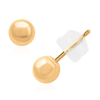 14K Yellow Gold 5mm Ball Stud Earrings