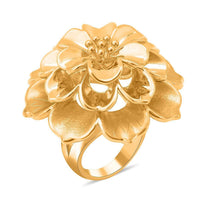 24K Yellow Gold Floral Ring (Size 10.0) 7.90 Grams (Del. in 15-20 Days)