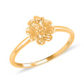 Doorbuster 24K Yellow Gold Electroform Floral Ring (Size 10.0) (1 g) - Sticky add to cart bar