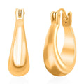 24K Yellow Gold Electroform Hoop Earrings 6.15 Grams - Sticky add to cart bar
