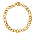 24K Yellow Gold 4mm Curb Bracelet (6.50 In) 9 Grams (Del. in 7-10 Days) - Sticky add to cart bar