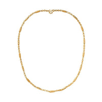 24K Yellow Gold Electroform 4mm Necklace 24 Inches 17.15 Grams