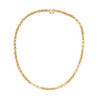 24K Yellow Gold Electroform 3mm Link Chain Necklace 20 Inches 27.60 Grams