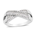Diamond Ring in Platinum Over Sterling Silver 0.33 ctw - Sticky add to cart bar