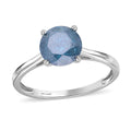 SGL Certified 10K White Gold Blue Diamond Ring 2.25 ctw - Sticky add to cart bar