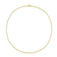 24K Yellow Gold Fancy Twisted Link Necklace 20 Inches 6.50 Grams