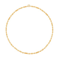 24K Yellow Gold Electroform 4 mm Round Barrel Chain Necklace 18 Inches 11.60 Grams