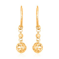 24K Yellow Gold Electroform Drop Earrings 2 Grams - Sticky add to cart bar
