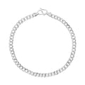 950 Platinum 4.4mm Men's Link chain Bracelet (8.00 In) 9.55 Grams - Sticky add to cart bar