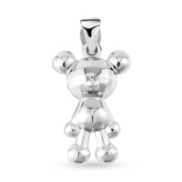 950 Platinum Electroform Teddy Bear Pendant 2.30 Grams