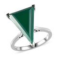 Verde Onyx Solitaire Ring in Platinum Over Sterling Silver (Size 10.0) 7.00 ctw - Sticky add to cart bar