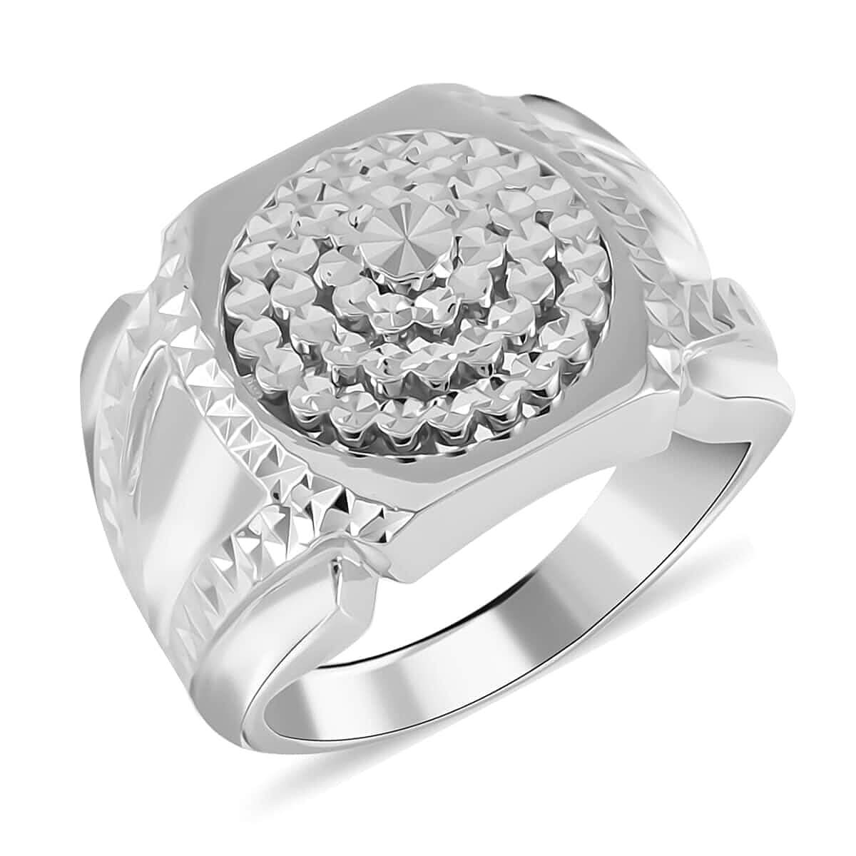 950 Platinum Diamond Cut Men's Ring (Size 13.0) (20.20 g)