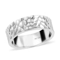 950 Platinum Hammer Texture Band Ring (Size 10.0) (9.90 g) - Sticky add to cart bar