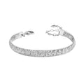 950 Platinum Diamond Cut Textured Bangle Bracelet (Size 7.50) 11.90 Grams - Sticky add to cart bar