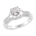 Moissanite Ring in Platinum Over Sterling Silver 2.75 ctw - Sticky add to cart bar