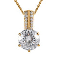 Moissanite 2.60 ctw Pendant in Vermeil Yellow G oldOver Sterling Silver - Sticky add to cart bar
