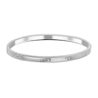 950 Platinum Textured Bangle Bracelet (7.50 In) 23.25 Grams