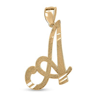 10K Yellow Gold Initial A Pendant