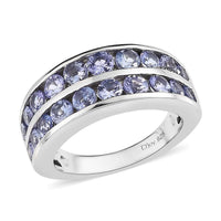 Tanzanite Band Ring in Platinum Over Sterling Silver 1.90 ctw