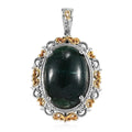 Karis Green Aventurine Solitaire Pendant without Chain in 18K YG Plated and Platinum Bond 20.00 ctw - Sticky add to cart bar