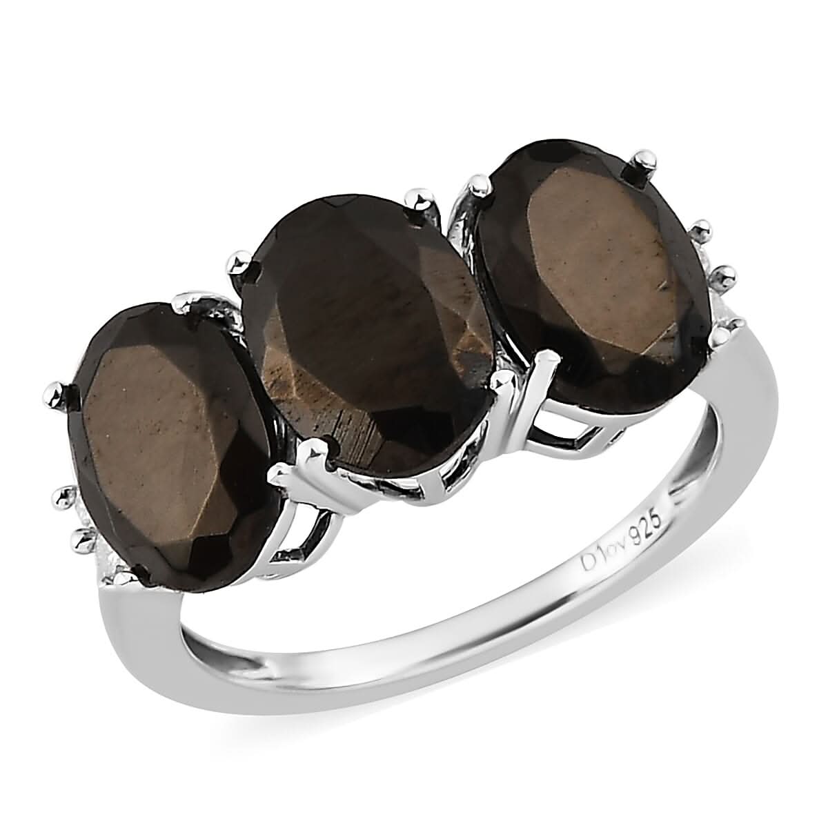 Elite Shungite and Moissanite Ring in Platinum Over Sterling Silver 1.90 ctw