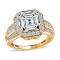 Moissanite Ring in Vermeil Yellow Gold Over Sterling Silver (Size 10.0) 4.85 ctw - Sticky add to cart bar