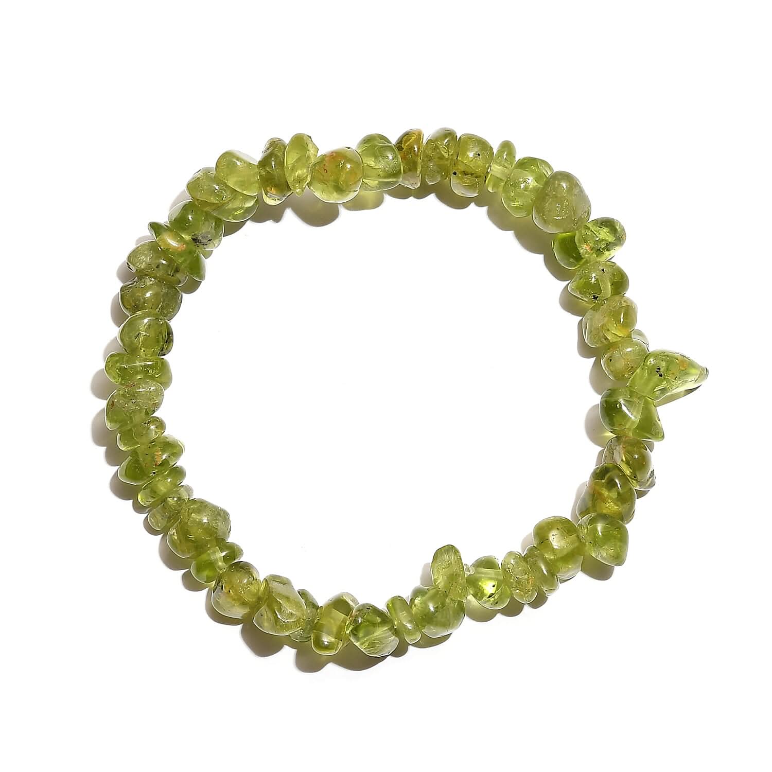 Peridot Chips Stretch Bracelet 120.00 ctw