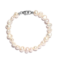 White Freshwater Pearl Bracelet in Sterling Silver (7.25 In)