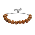 Zebra Jasper 50.00 ctw Beaded Bolo Bracelet in Sterling Silver - Sticky add to cart bar